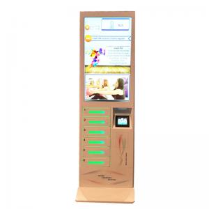 Buy cheap Coin Operated Floor Stand Cell Phone Charging Machine Mobile Phone Charging Station with 43 LCD screen product
