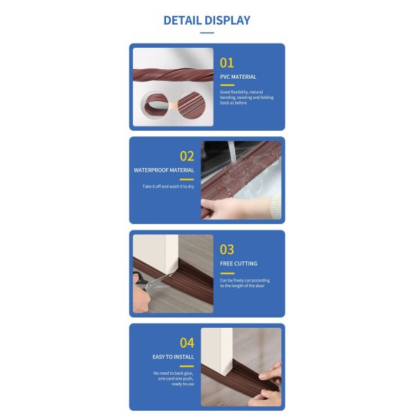 Weather Strip Soundproof Door Bottom Seal