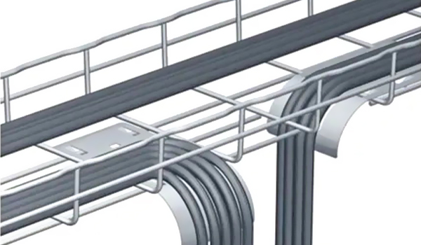 Finished ladder type cable trays produced by the machine