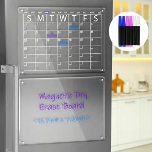 Buy cheap A3 A4 Fridge Magnet Sticker Acrylic Dry Erase Board Calendar With Markers product