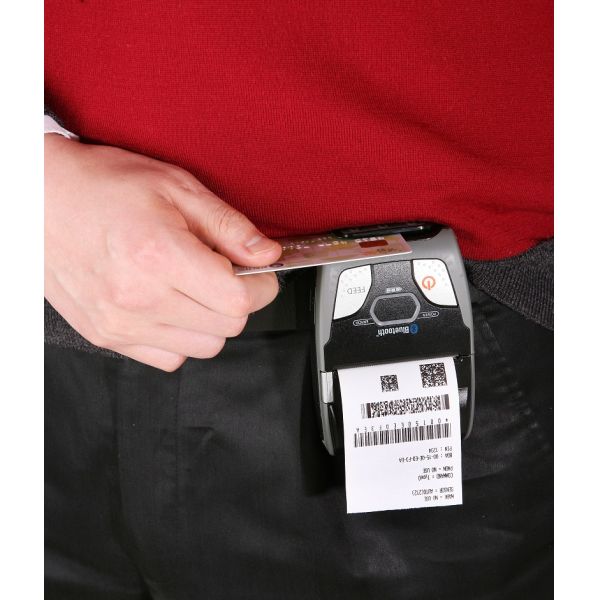 Semi Rugged Mobile Thermal Label Printer Direct Thermal Line Printing Balck Mark Sensor