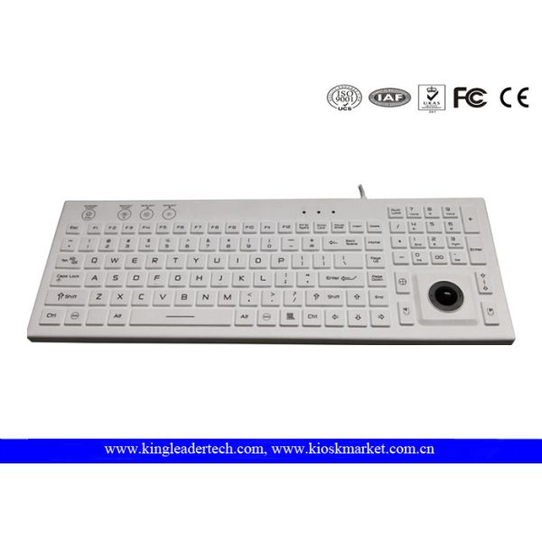 Buy cheap IP68 Backlit Washable Silicone Keyboard With On / Off Switch and12 Function Keys And trackball product
