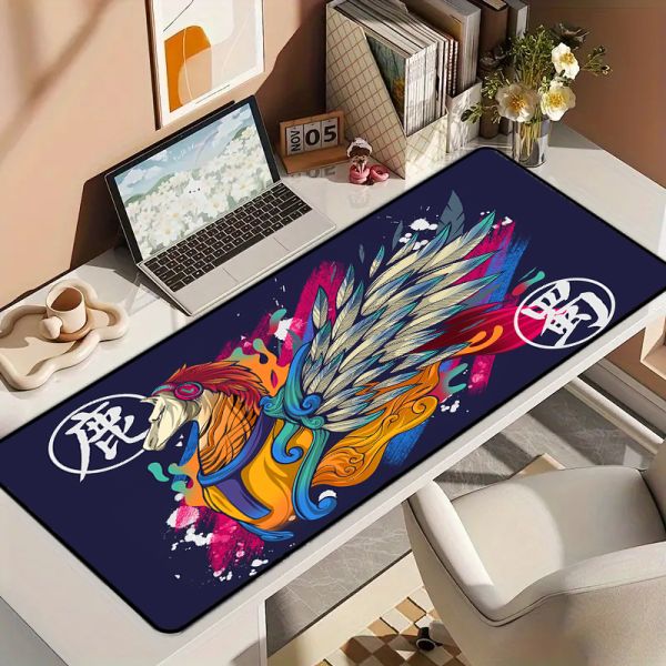 Large Deskmat Mouse Pad with Custom Print Durable Speed Fabric Non Slip Rubber Base