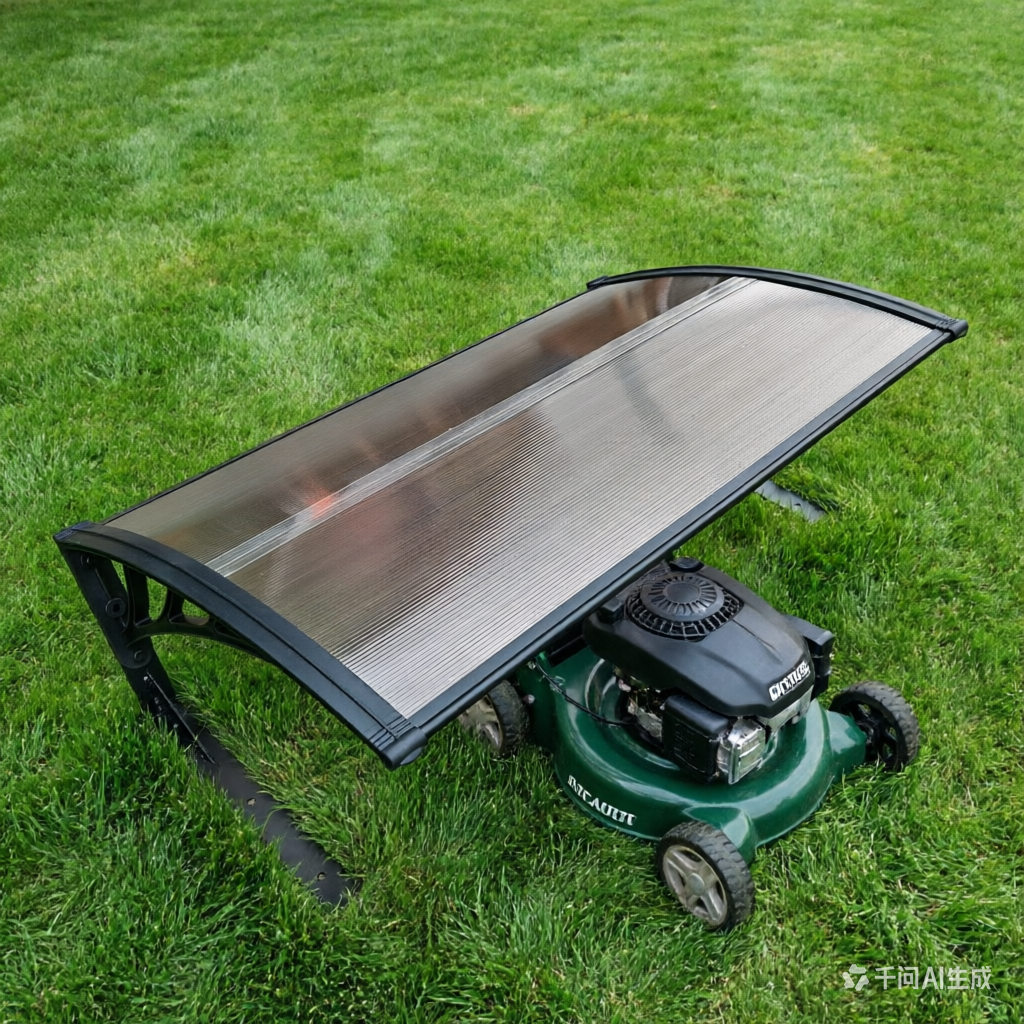 Transparent Polycarbonate solid sheet Roofing Plastic Bracket Lawn Mower Canopy Easy install