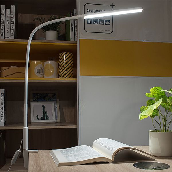 PS 64cm Flexible Gooseneck Long Arm Table Lamp Large Dimmable Clip On Lamp