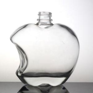 Buy cheap Clear Apple Shaped Juice Bottle 500ml High Flint Glass Bottle with Plastic Cap product
