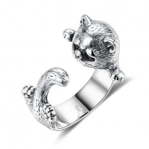 Buy cheap Adjustable 3D Alloy  Animal Rings  925 Silver Sterling Pet Lover Gift Jewelry product