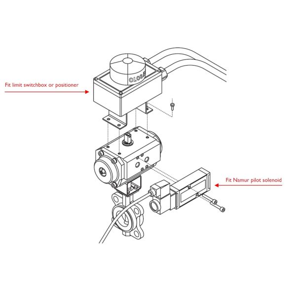 Flanged High Performance Butterfly Valves / Pneumatic On Off Butterfly Valve