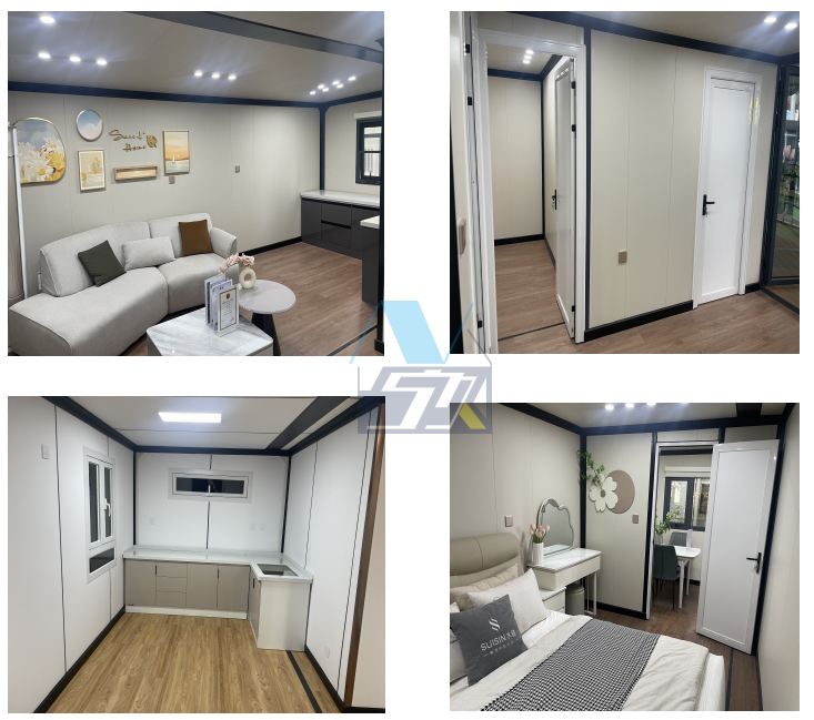 Foldable Prefab Container House with Galvanized Steel Frame Fireproof Insulated Sandwich Panel and Quick 10-15 Min Installation