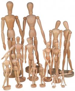 China Full Size Wooden Human Mannequin / Figure , Wooden Drawing Doll For School on sale