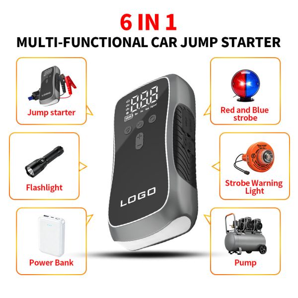 Multi FunctionCar Emergency Jump Starter 12V 8000mAh 10000mAh 12000mAh Emergency Start Power Supply