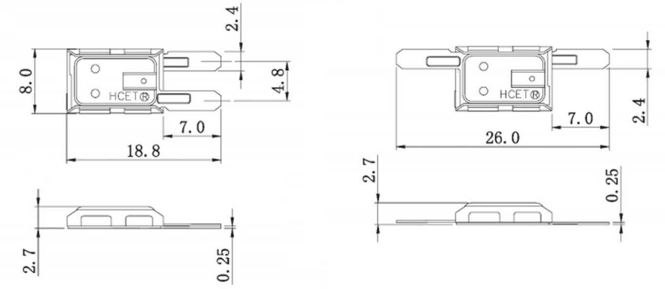 Automotive Motor Thermal Protector IATF 16949 Certified HCET Series