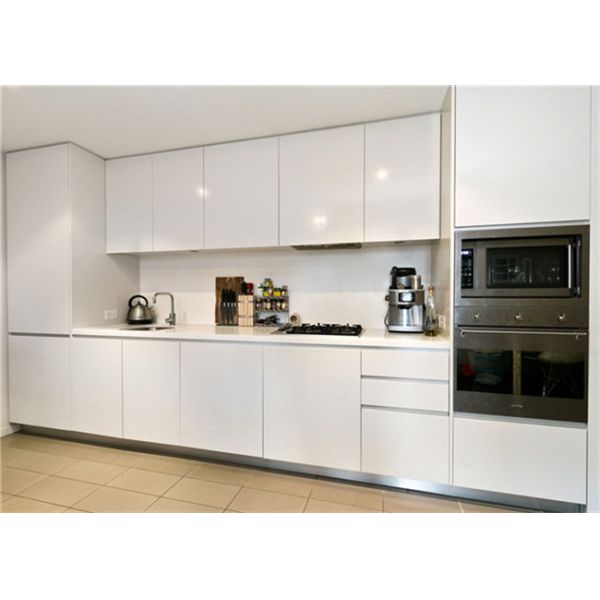 MDF Material High Gloss Kitchen Cabinets Waterproof Easy Clean For Home