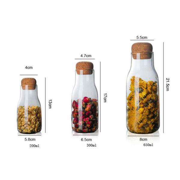 Clear Heat Resistant Empty Glass Jars 150-600ml Capacity Customized Logo