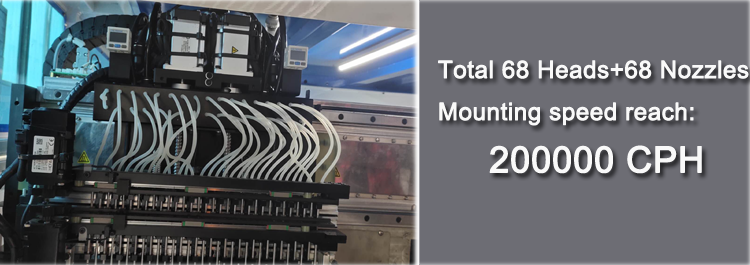 SIRA 250000cph Led Pick Place Machine 68 Nozzles For Led Panel Strip