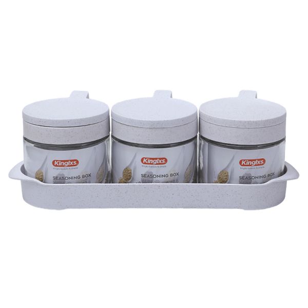 Glass Condiment Bottle Combination Sealed Jar
