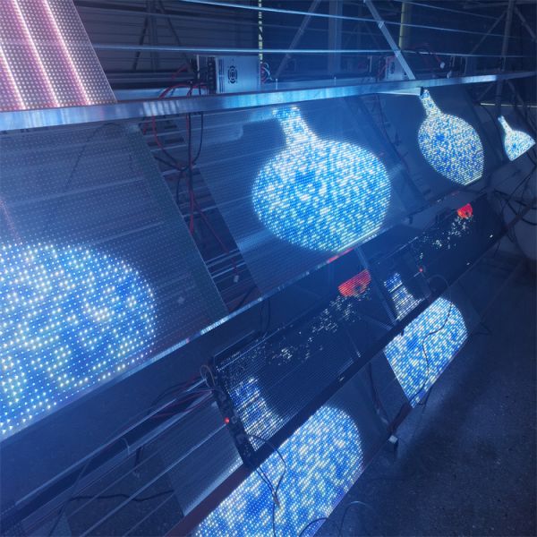 P10 Flexible Transparent Full-color LED Display Adhesive LED Screen on Glass for Outdoor Indoor Use