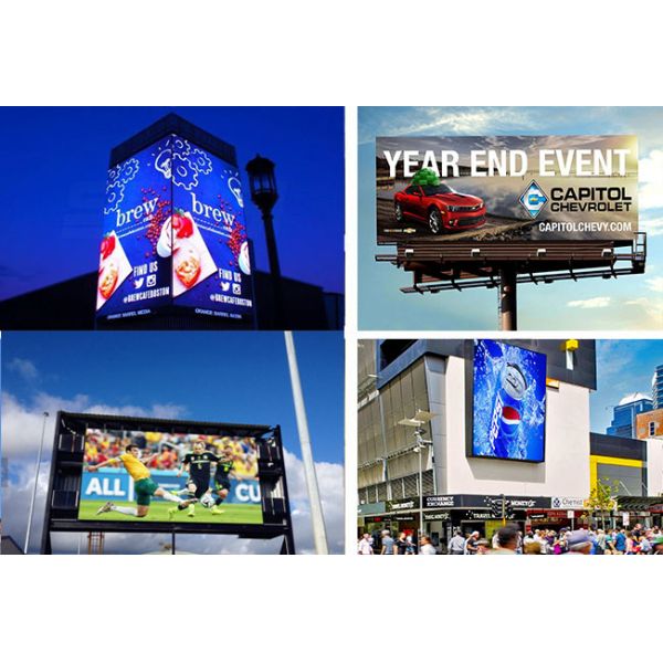 Full Color Outdoor LED Advertising Display Billboard P10mm 1 / 4 Scan SMD 3535