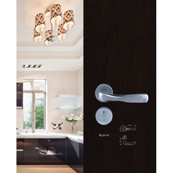 High Security Door Lock Lever Handle Stainless Steel Die Casting Solid