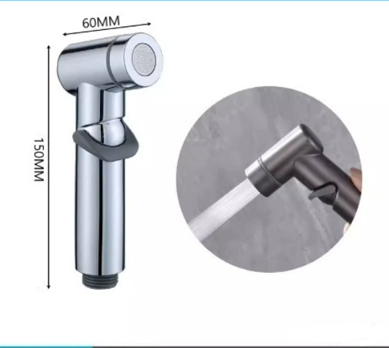 ABS handheld sit-spa spray device with portable nozzle, for use with pressure-flushing toilets in bathrooms
