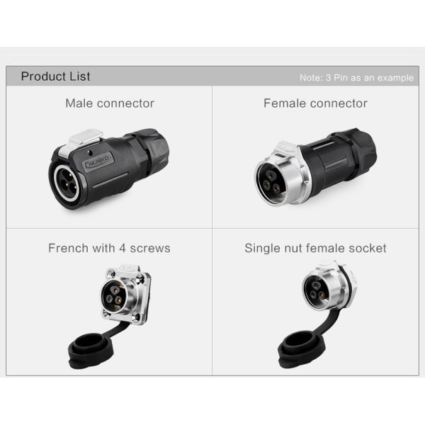 CNLINKO M16 Electrical 4 Pin Aviation Waterproof Connector