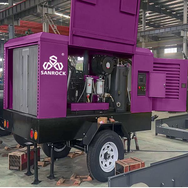 High Pressure 154KW Screw Type Air Compressor Machine Portable