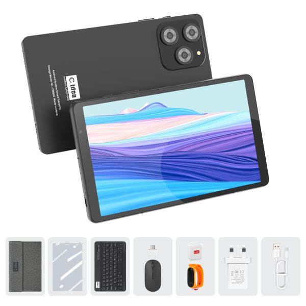 C idea 8 Inch Smart Tablet PC With Keyboard 8GB RAM+512 ROM 800*1340 IPS incell Touchscreen Display gray CM866