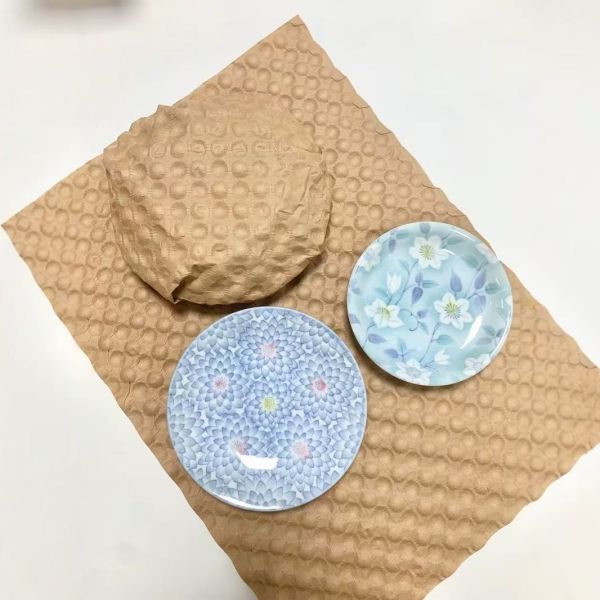 Anti Shock Brown Kraft Paper Bubble Wrap 40cm X 50m Kraft Backed Bubble Wrap