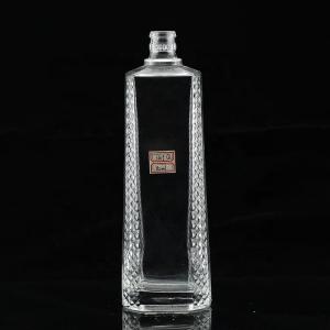 Buy cheap Glass Body Carved Empty Liquor Bottle 500ml 750ml for High Grade Distilled Spirits product