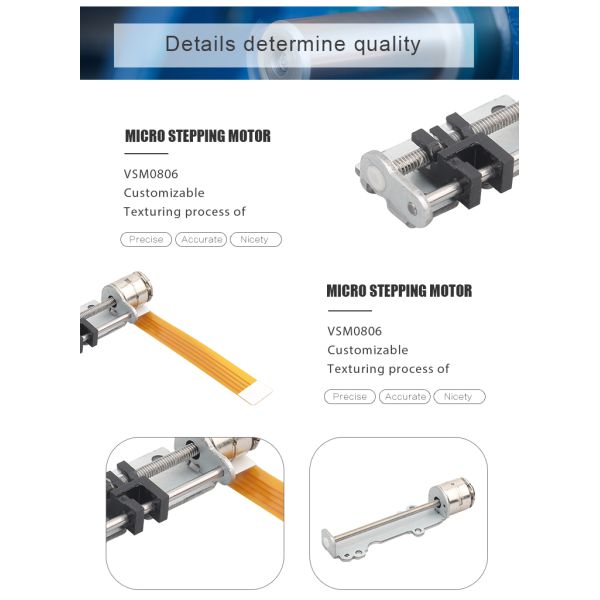 Micro 8mm Diameter 18 Degrees Step Angle Linear Stepper Motor With M2 Lead Screw