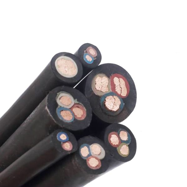 5 Core Round Soft Rubber Electric Power Cable For 2.5mm*5 Cables