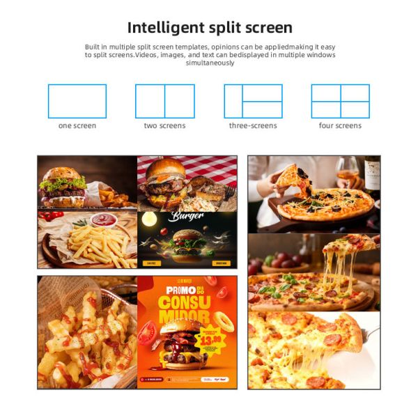 Android Media Player Electric Advertising Board Indoor Wall Mounted 65 Inch 4K UHD Commercial LCD Display