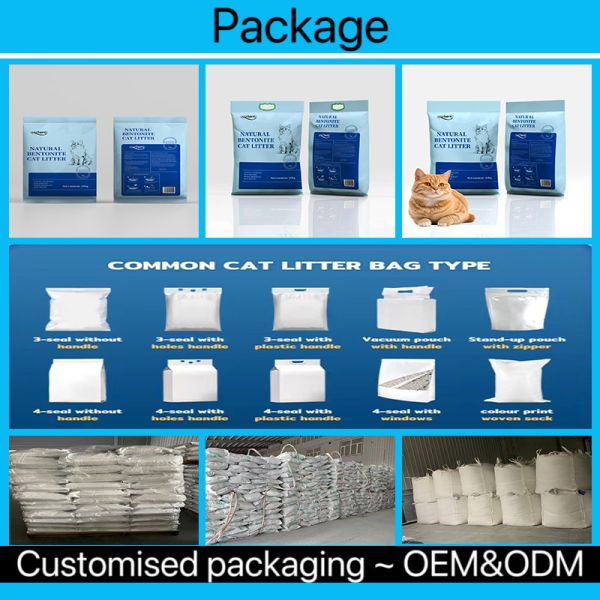 Bulk Bentonite Cat Litter Sand Customized Bentonite Premium Cat Litter
