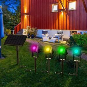Buy cheap Solar Landscape Colored Outdoor Spotlights Waterproof For Patio Lawn Garden product