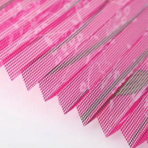 China Polyester Pp Sliding Folding Window Screen Tulip Pink Flower Printed Mesh on sale