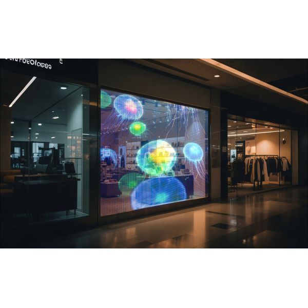 LED Transparency Film Screen P8 Display for Retail Store and Shopping Mall Advertising for Storefront Window and Welcome Display
